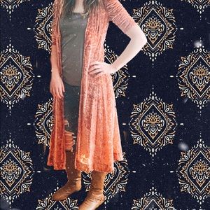 Free People Velvet Duster